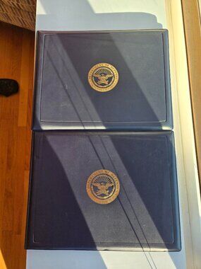 Dept of Defense certificate holder (lot of 2)